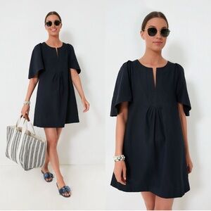 NWT Tuckernuck POMANDER PLACE Deep Navy Finley Flutter Sleeve Mini Dress size L